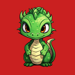 Свитшот хлопковый мужской Маленький дракон 2024, цвет: красный — фото 2