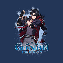 Свитшот хлопковый мужской Ризли крио, цвет: тёмно-синий — фото 2