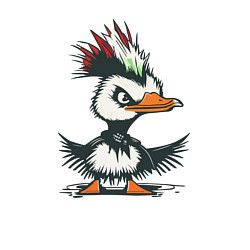 Свитшот хлопковый мужской Гусь панк, цвет: белый — фото 2