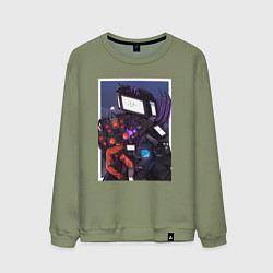 Мужской свитшот ТВ Мен со Спикерменом и Камераменом