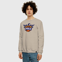 Свитшот хлопковый мужской Phoenix Suns fire, цвет: миндальный — фото 2