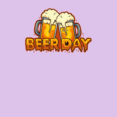 Мужской свитшот Beer day / Лаванда – фото 3