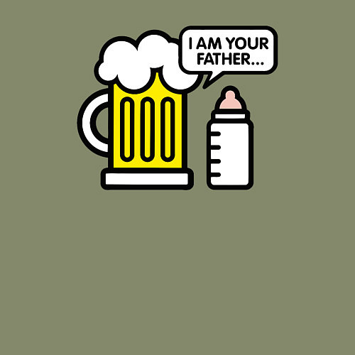 Мужской свитшот Я твой отец / Авокадо – фото 3