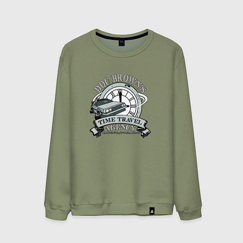 Мужской свитшот Time travel / Авокадо – фото 1