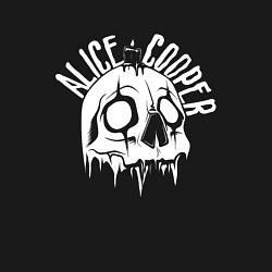 Свитшот хлопковый мужской White skull Alice Cooper, цвет: черный — фото 2