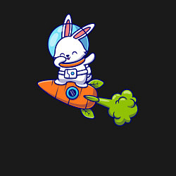 Свитшот хлопковый мужской Космический зайчишка, цвет: черный — фото 2