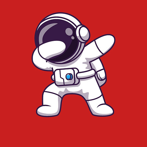 Мужской свитшот Космонавт dab / Красный – фото 3