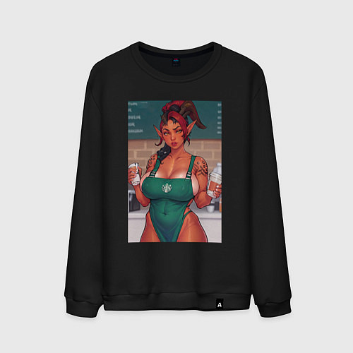 Мужской свитшот Карлах и кофе / Черный – фото 1