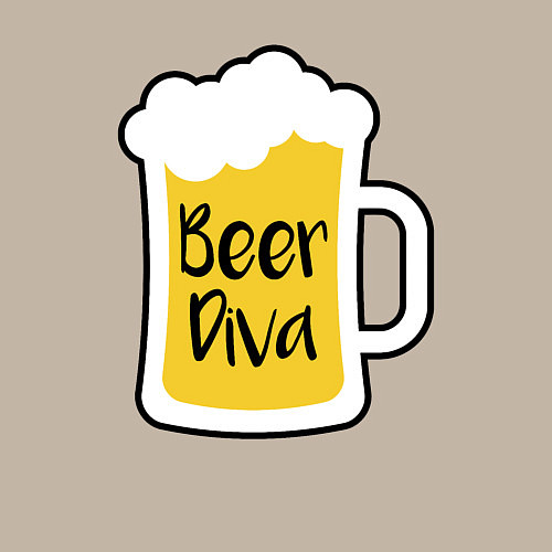 Мужской свитшот Beer diva / Миндальный – фото 3