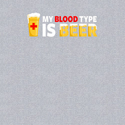 Свитшот хлопковый мужской Моя кровь это сорт пива, цвет: меланж — фото 2