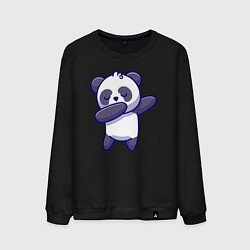 Свитшот хлопковый мужской Dabbing panda, цвет: черный