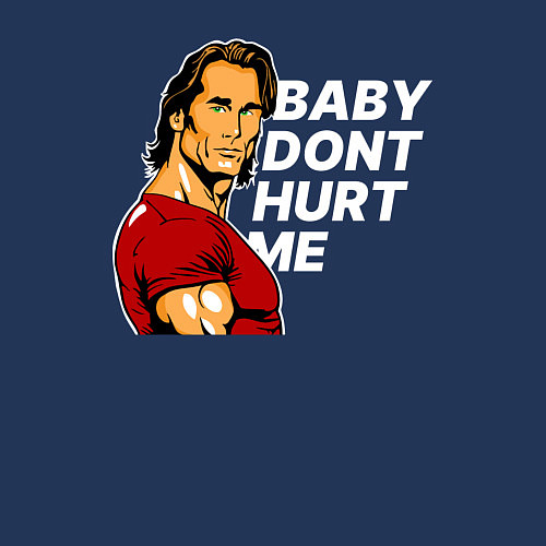 Мужской свитшот Baby dont hurt me - Mike OHearn / Тёмно-синий – фото 3