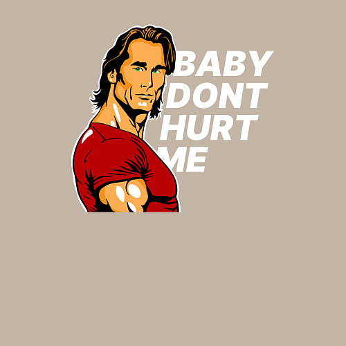 Мужской свитшот Baby dont hurt me - Mike OHearn / Миндальный – фото 3