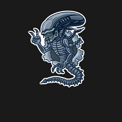 Свитшот хлопковый мужской Чужой инопланетянин из порванной дыры, цвет: черный — фото 2