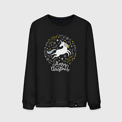 Мужской свитшот Unicorn christmas