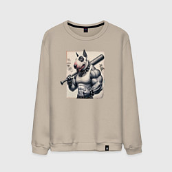 Мужской свитшот Качок Булли с битой - нейросеть