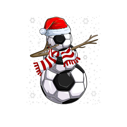 Мужской свитшот Soccer snowman / Белый – фото 3