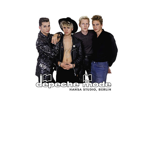 Мужской свитшот Depeche Mode - Retro Band mode / Белый – фото 3