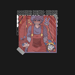 Свитшот хлопковый мужской Ragatha Jax Pomni Удивительный цифровой цирк, цвет: черный — фото 2