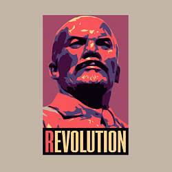 Свитшот хлопковый мужской Lenin revolution, цвет: миндальный — фото 2
