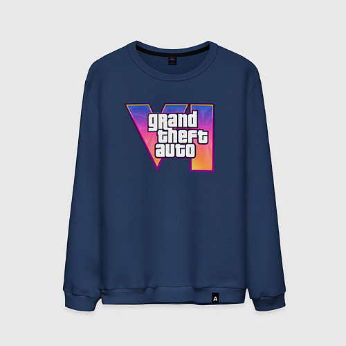 Мужской свитшот Grand theft auto VI / Тёмно-синий – фото 1