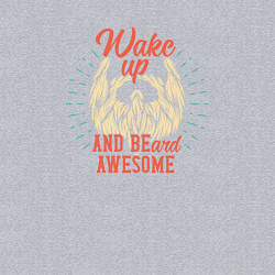 Свитшот хлопковый мужской Потрясающая борода, цвет: меланж — фото 2