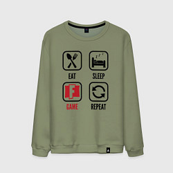 Мужской свитшот Eat - sleep - Fortnite - repeat