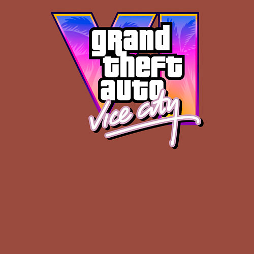 Мужской свитшот Gta 6 vice city / Кирпичный – фото 3