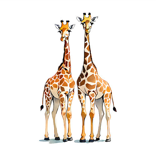 Мужской свитшот Друзья-жирафы / Белый – фото 3