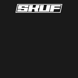 Свитшот хлопковый мужской Скуф белым, цвет: черный — фото 2