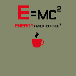 Свитшот хлопковый мужской Формула эквивалентность массы и энергии, цвет: авокадо — фото 2