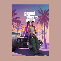 Свитшот хлопковый мужской GTA6, цвет: пыльно-розовый — фото 2