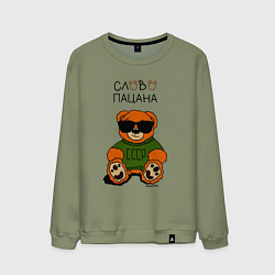Мужской свитшот Медведь в очках: слово пацана