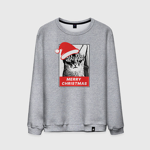 Мужской свитшот Счастливого абиссинского Рождества / Меланж – фото 1