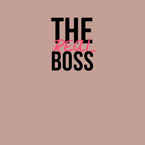 Мужской свитшот The real boss / Пыльно-розовый – фото 3