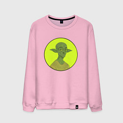 Свитшот хлопковый мужской Инопланетянин Иван, цвет: светло-розовый