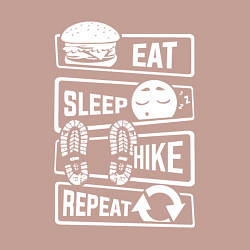 Свитшот хлопковый мужской Еда сон туризм, цвет: пыльно-розовый — фото 2