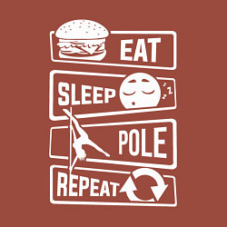 Свитшот хлопковый мужской Еда сон пилон, цвет: кирпичный — фото 2