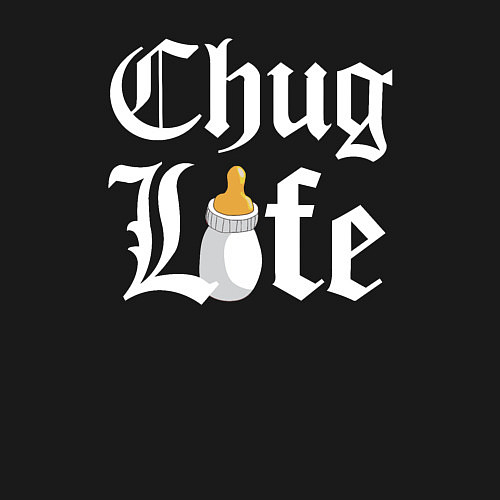 Мужской свитшот Thug life milk / Черный – фото 3