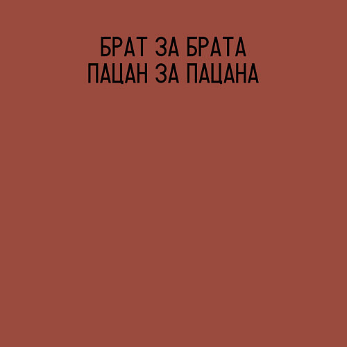 Мужской свитшот Брат за брата пацан за пацана - цитата / Кирпичный – фото 3