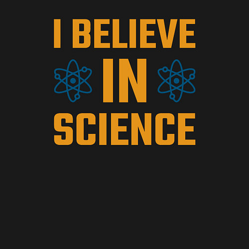 Мужской свитшот Я верю в науку / Черный – фото 3