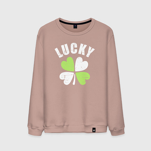 Мужской свитшот Lucky day / Пыльно-розовый – фото 1