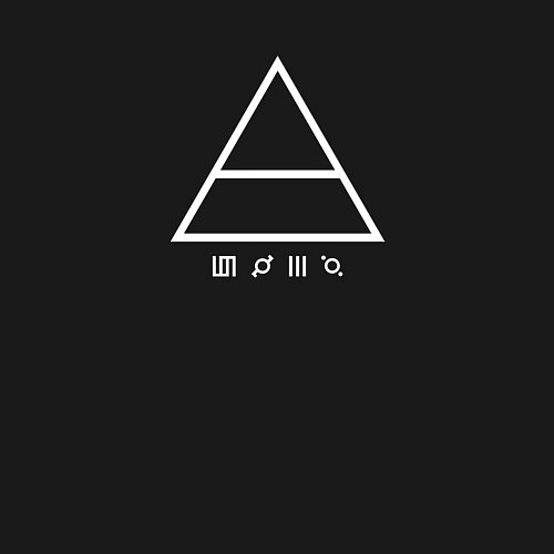 Мужской свитшот 30 Seconds to mars логотип треугольник / Черный – фото 3