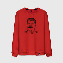 Свитшот хлопковый мужской Сталин анфас, цвет: красный