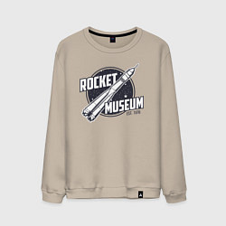 Свитшот хлопковый мужской Музей ракет, цвет: миндальный