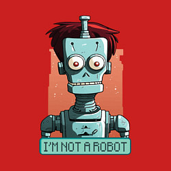 Свитшот хлопковый мужской Я не робот, цвет: красный — фото 2