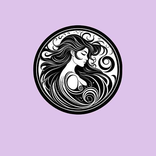 Мужской свитшот Трайбл узор девушки тату / Лаванда – фото 3