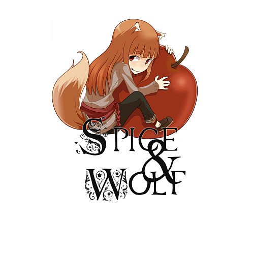 Мужской свитшот Волчица и яблоко / Белый – фото 3