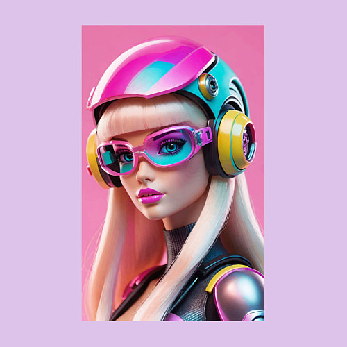 Мужской свитшот Sweet Barbie - cyberpunk / Лаванда – фото 3
