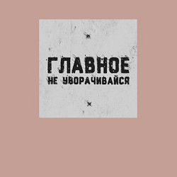 Свитшот хлопковый мужской Главное не уворачивайся квадрат, цвет: пыльно-розовый — фото 2